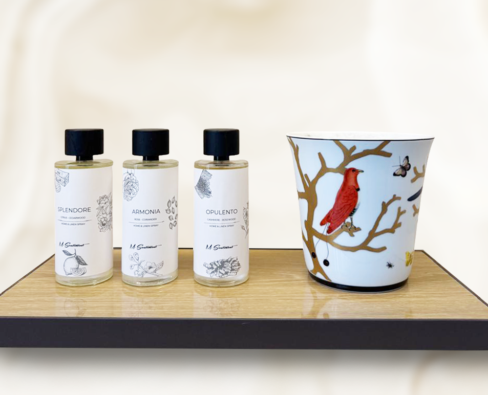 High-gloss Solid Wood & Metal Trays